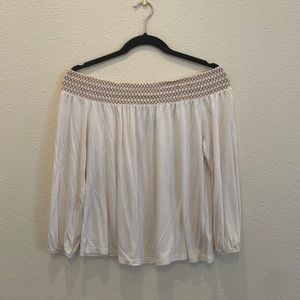 Off-The-Shoulder Smocked Women’s Top
